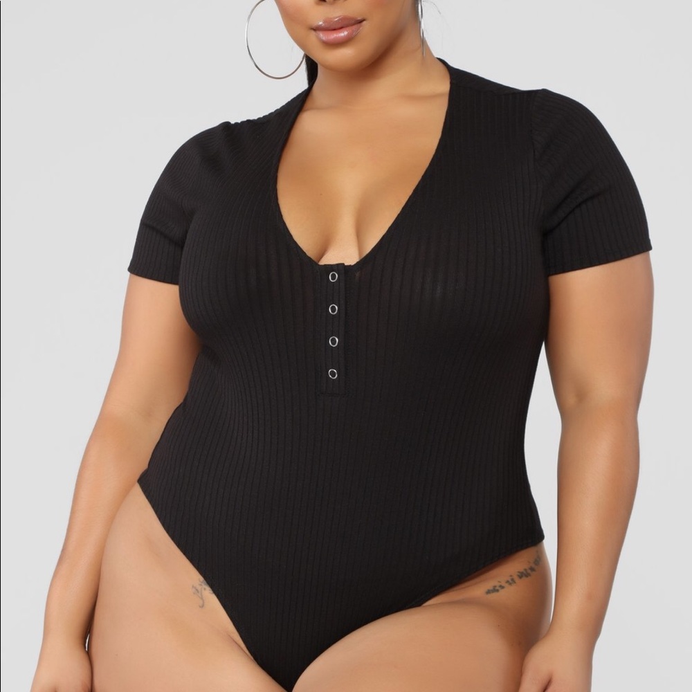 fashion nova camden bodysuit - black